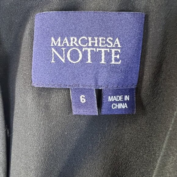 NEW Marchesa Notte Black Off-The-Shoulder Embroidered Gown $995 - Picture 12 of 14